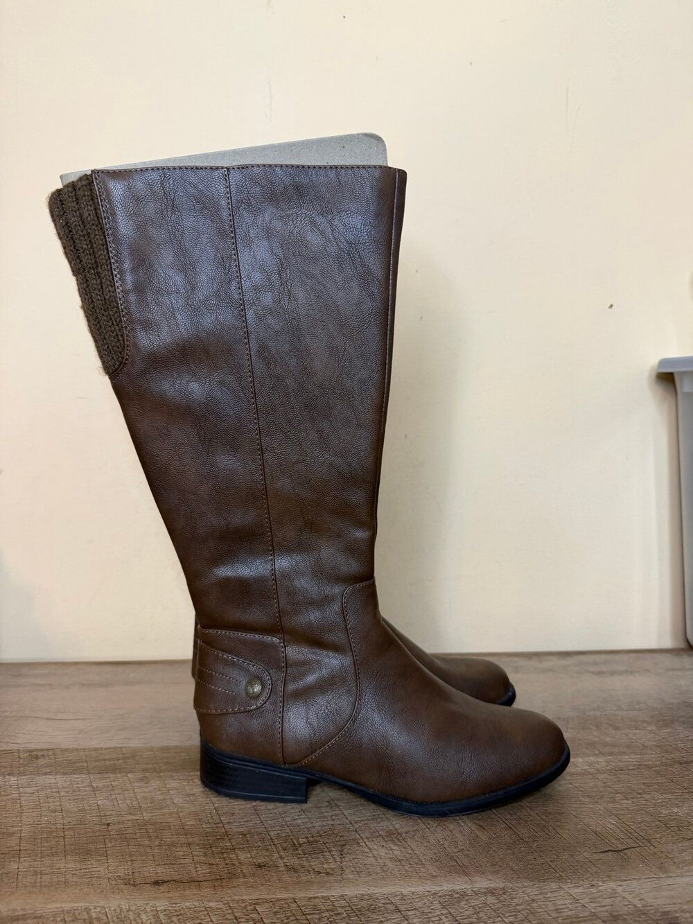 LifeStride dark brown riding boots knee high size 6 wide calf shoes